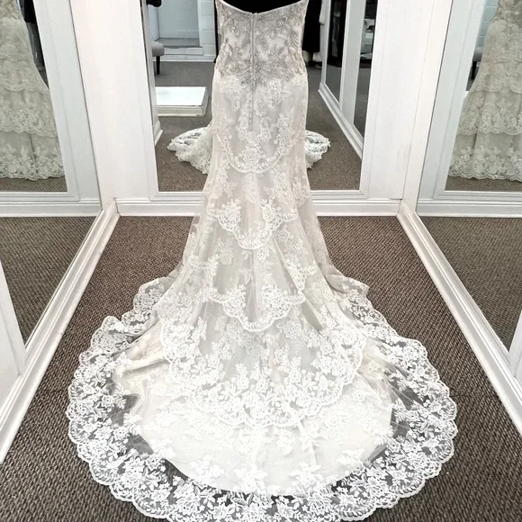 Casablanca Bridal Gown Iris 2244 Size 14 Champagne/Ivory/Silver - Picture 6 of 12